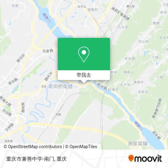 重庆市兼善中学-南门地图