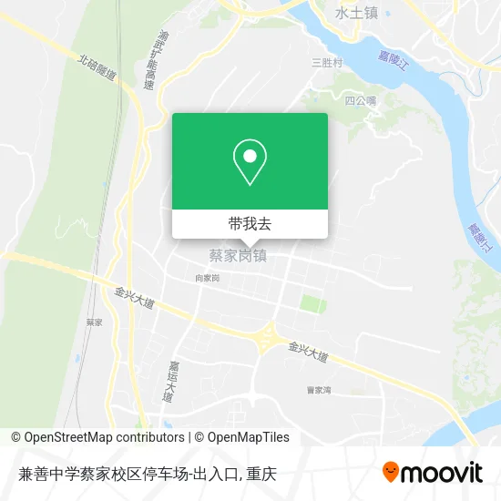 兼善中学蔡家校区停车场-出入口地图