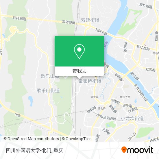 四川外国语大学-北门地图