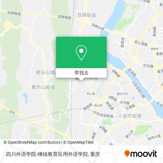 四川外语学院-继续教育应用外语学院地图