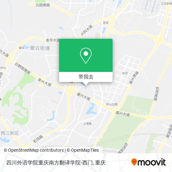 四川外语学院重庆南方翻译学院-西门地图