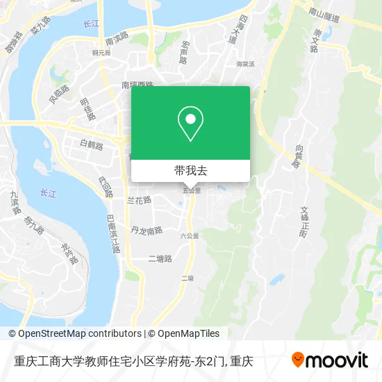 重庆工商大学教师住宅小区学府苑-东2门地图