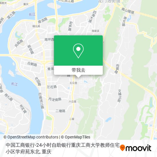 中国工商银行-24小时自助银行重庆工商大学教师住宅小区学府苑东北地图