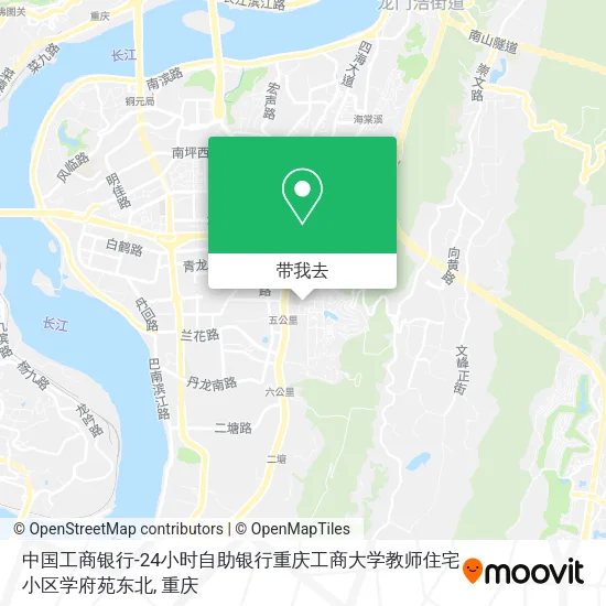 中国工商银行-24小时自助银行重庆工商大学教师住宅小区学府苑东北地图