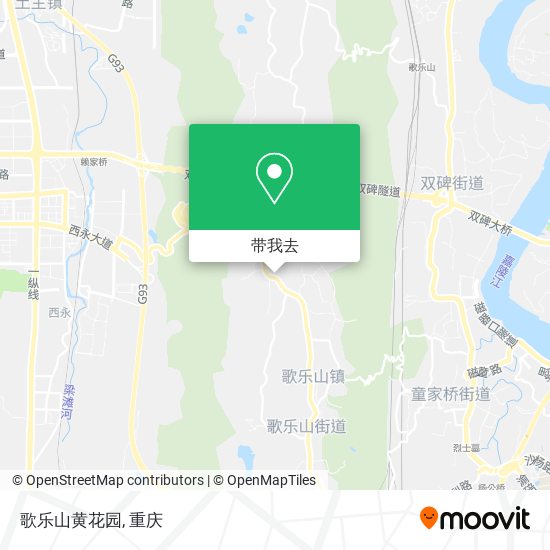 歌乐山黄花园地图