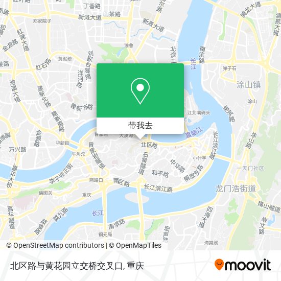 北区路与黄花园立交桥交叉口地图