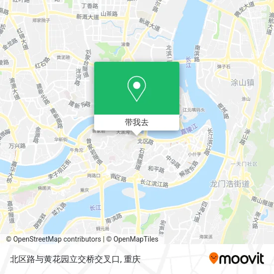 北区路与黄花园立交桥交叉口地图