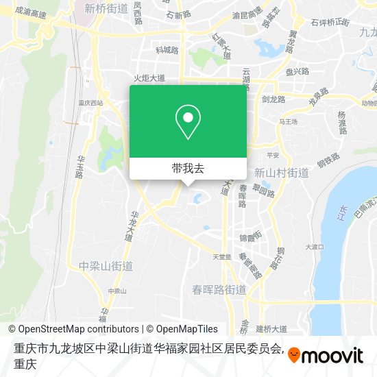 重庆市九龙坡区中梁山街道华福家园社区居民委员会地图