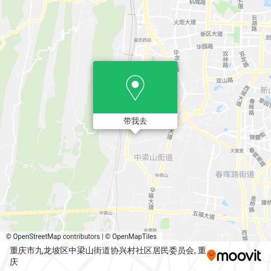 重庆市九龙坡区中梁山街道协兴村社区居民委员会地图