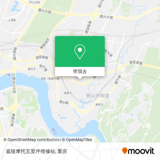 嘉陵摩托五里坪维修站地图