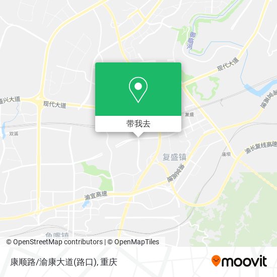 康顺路/渝康大道(路口)地图