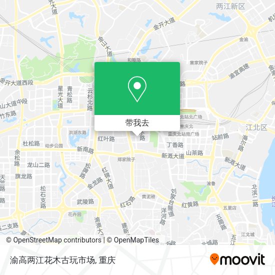 渝高两江花木古玩市场地图
