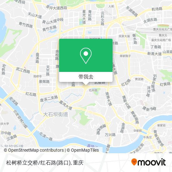 松树桥立交桥/红石路(路口)地图