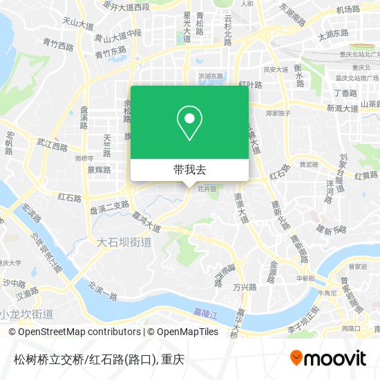 松树桥立交桥/红石路(路口)地图
