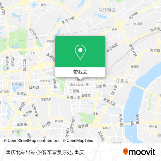 重庆北站出站-旅客车票复原处地图
