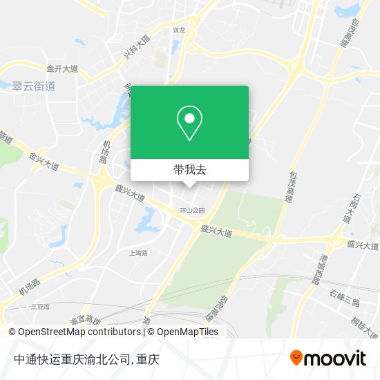 中通快运重庆渝北公司地图