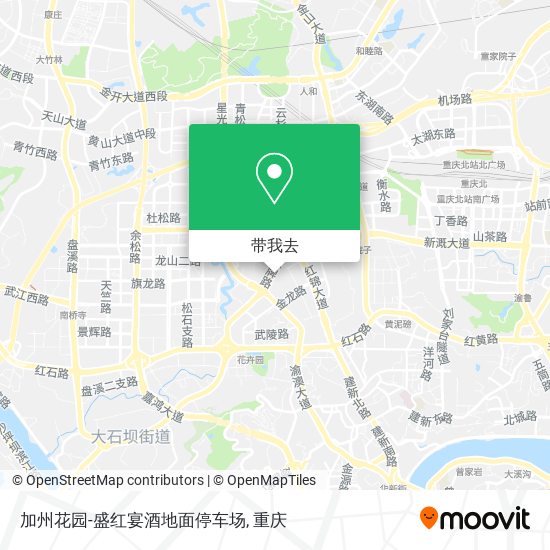 加州花园-盛红宴酒地面停车场地图