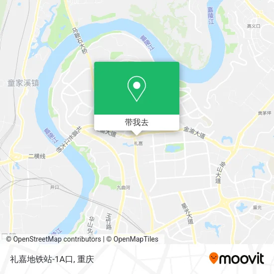 礼嘉地铁站-1A口地图