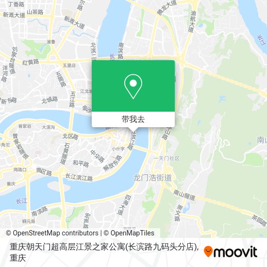 重庆朝天门超高层江景之家公寓(长滨路九码头分店)地图