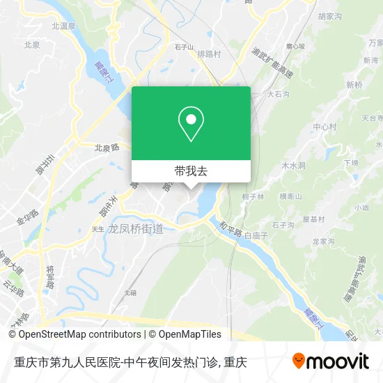 重庆市第九人民医院-中午夜间发热门诊地图