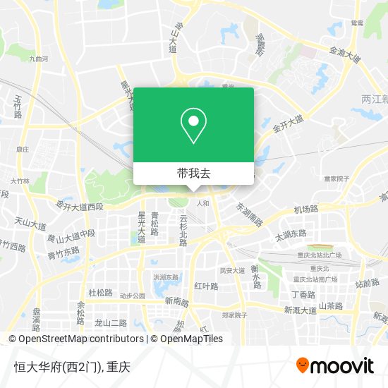 恒大华府(西2门)地图