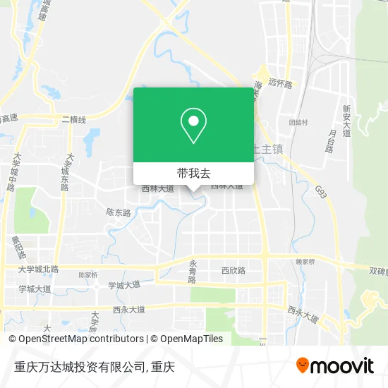 重庆万达城投资有限公司地图