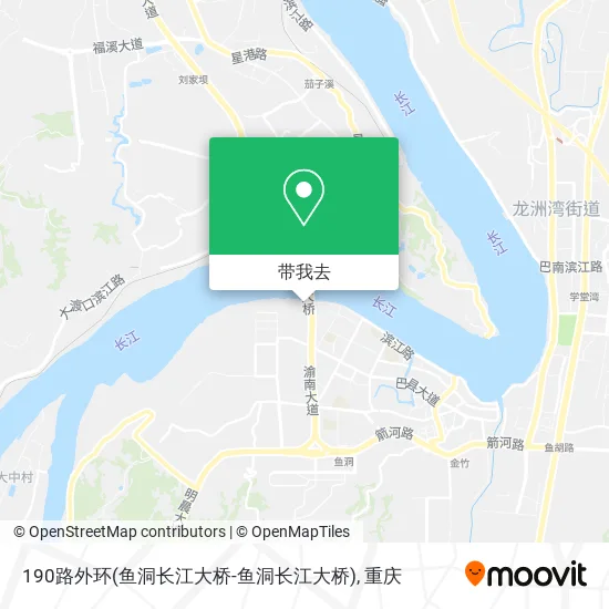 190路外环(鱼洞长江大桥-鱼洞长江大桥)地图