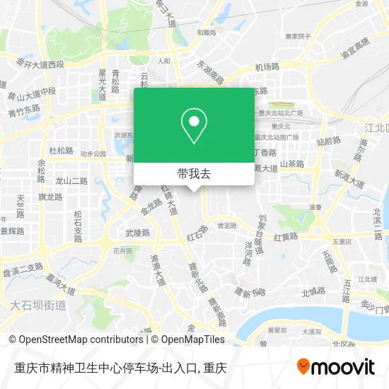 重庆市精神卫生中心停车场-出入口地图