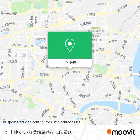 红土地立交/红黄路辅路(路口)地图