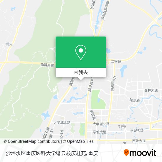 沙坪坝区重庆医科大学缙云校庆桂苑地图