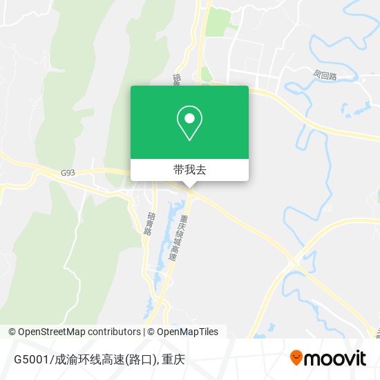 G5001/成渝环线高速(路口)地图