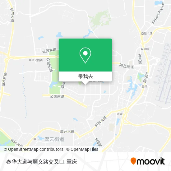 春华大道与顺义路交叉口地图