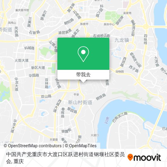 中国共产党重庆市大渡口区跃进村街道钢堰社区委员会地图