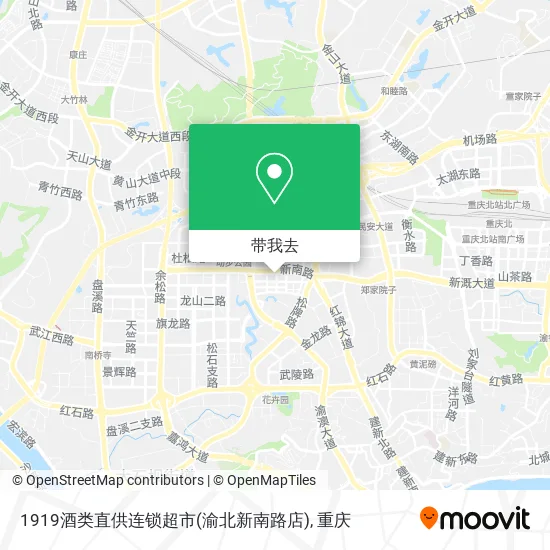 1919酒类直供连锁超市(渝北新南路店)地图