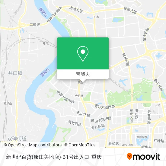新世纪百货(康庄美地店)-B1号出入口地图