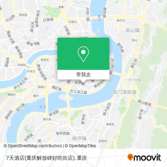 7天酒店(重庆解放碑好吃街店)地图