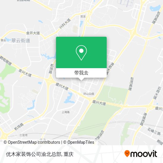 优木家装饰公司渝北总部地图