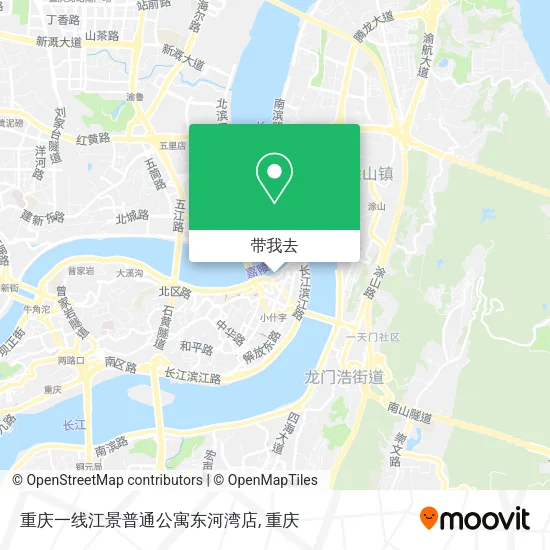 重庆一线江景普通公寓东河湾店地图