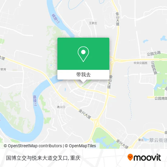 国博立交与悦来大道交叉口地图