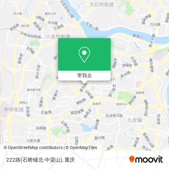 222路(石桥铺北-中梁山)地图