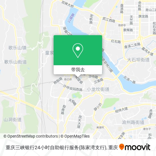 重庆三峡银行24小时自助银行服务(陈家湾支行)地图