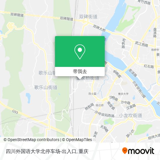 四川外国语大学北停车场-出入口地图