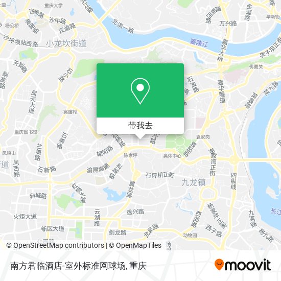 南方君临酒店-室外标准网球场地图