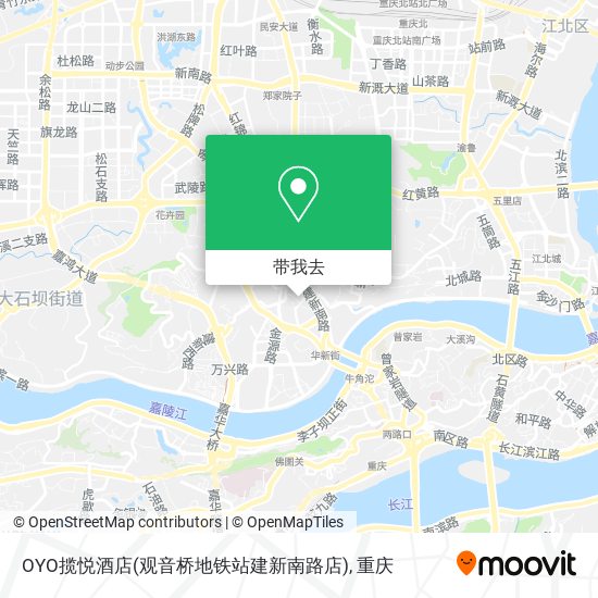 OYO揽悦酒店(观音桥地铁站建新南路店)地图