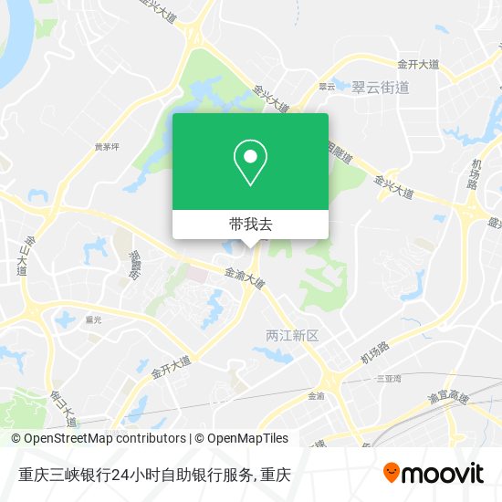 重庆三峡银行24小时自助银行服务地图