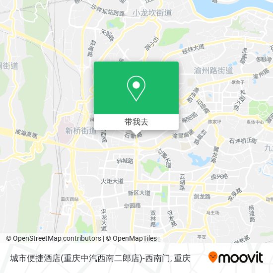 城市便捷酒店(重庆中汽西南二郎店)-西南门地图