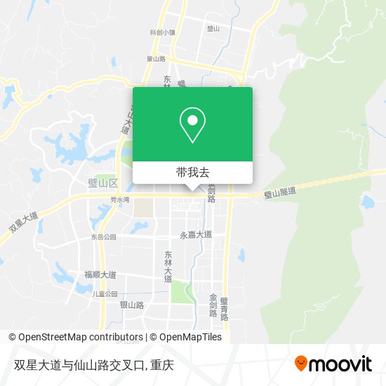 双星大道与仙山路交叉口地图
