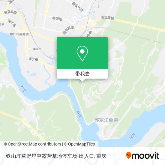 铁山坪草野星空露营基地停车场-出入口地图