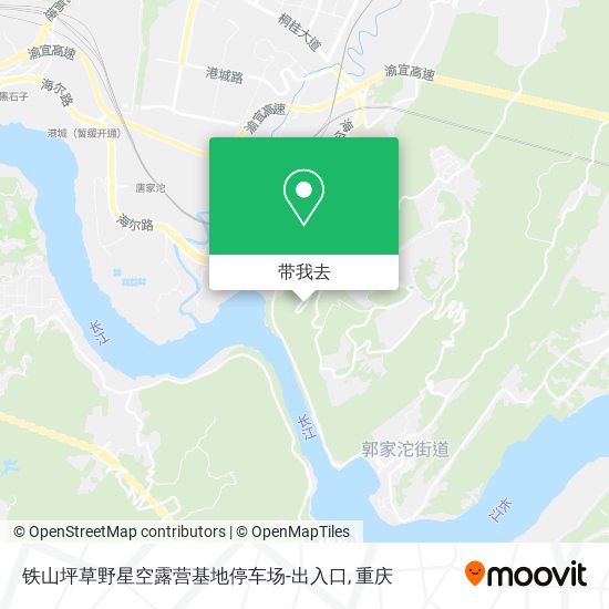 铁山坪草野星空露营基地停车场-出入口地图
