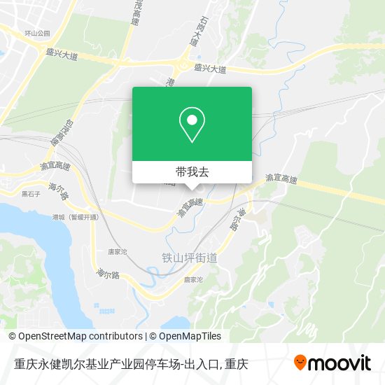 重庆永健凯尔基业产业园停车场-出入口地图